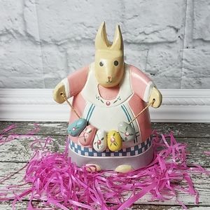 RARE Wooden Mother Bunny Rabbit figure Midwest Cannon